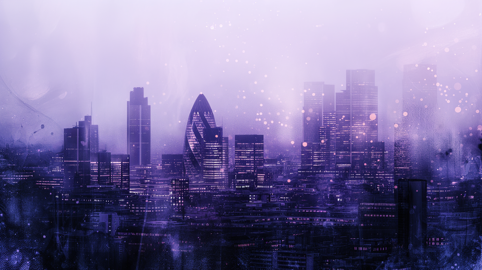 a cityscape of london in a futuristic artistic imagination